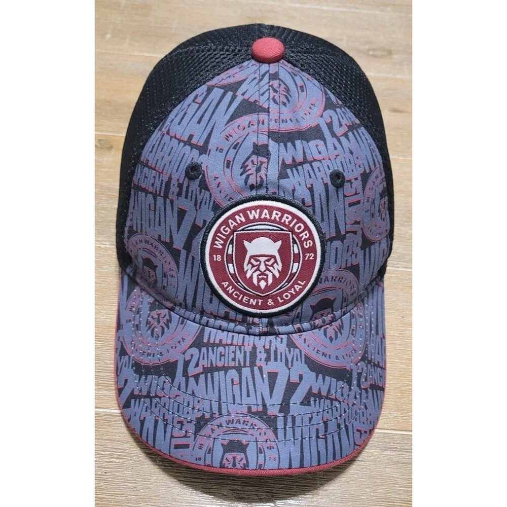 Wigan Warriors Rugby Hat Junior Youth Cap Adjustable Red Black Gray